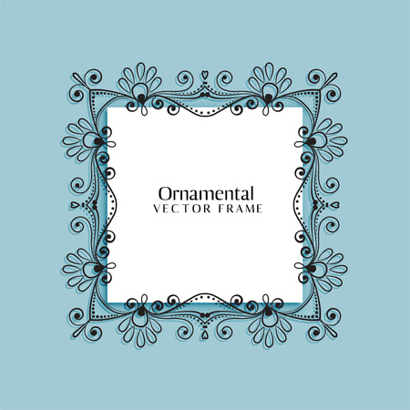 decorative floral frame background designのイラスト素材