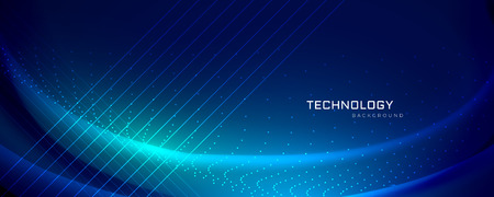 technology banner design with light effects