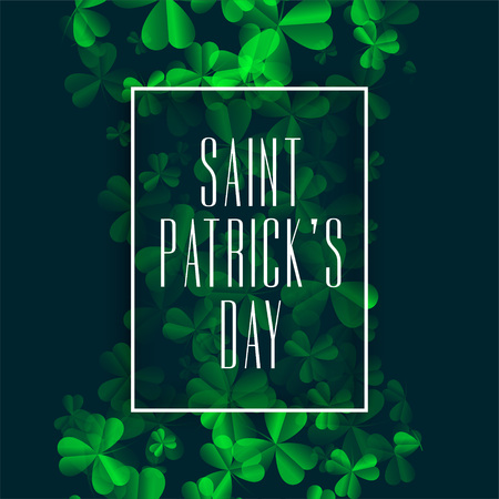 clover leaves on dark backgroundのイラスト素材