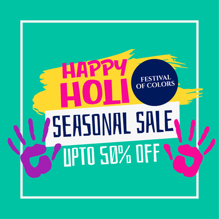 happy holi festival sale template designのイラスト素材