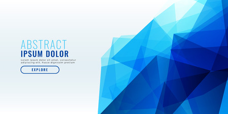 abstract blue geometric banner designのイラスト素材