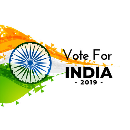 abstract indian election banner designのイラスト素材