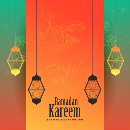 awesome ramadan kareem decorative backgroundのイラスト素材