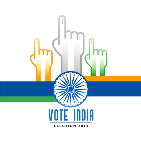voting and polling indian election campain posterのイラスト素材