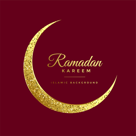 golden glitter eid moon ramadan kareem backgroundのイラスト素材