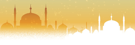 beautiful mosque arabic background designのイラスト素材