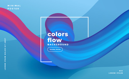 abstract colors flow wave composition backgroundのイラスト素材