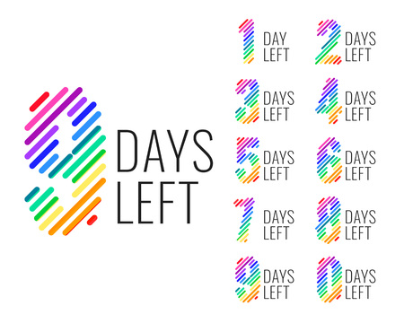 promotional number of days left countdown bannerのイラスト素材
