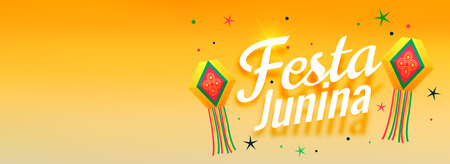 festa junina awesome celebration banner designのイラスト素材