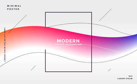 modern background with colorful wavy shapeのイラスト素材