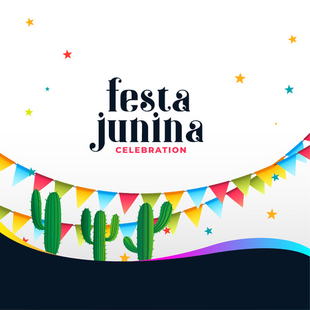 brazilian festa junina celebration backgroundのイラスト素材
