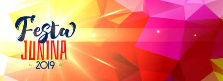 abstract festa junina banner designのイラスト素材