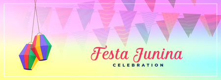 stylish festa junina brazil festival banner designのイラスト素材
