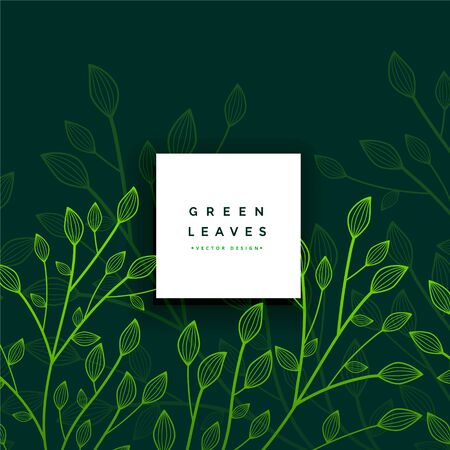 leaves foliage green background designのイラスト素材