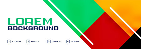 elegant geometric business presentation banner or headerのイラスト素材