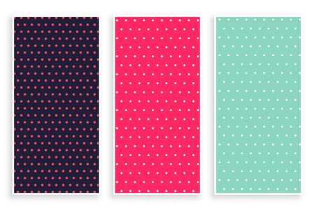small polka dots patterns bannerのイラスト素材