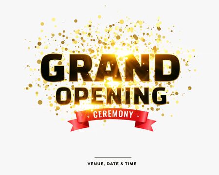 stylish grand opening ceremony card designのイラスト素材