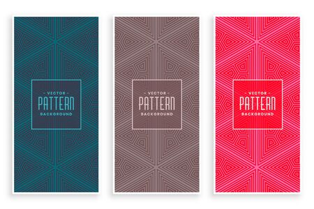 abstract triangle repeat pattern in line styleのイラスト素材