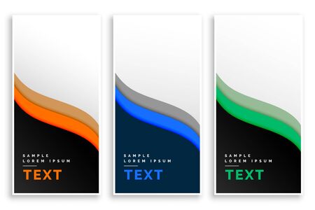 abstract elegant business style vertical bannersのイラスト素材