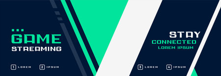 business style geometric banner designのイラスト素材