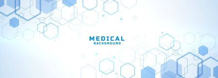 abstract medical background with hexagonal structure shapesのイラスト素材