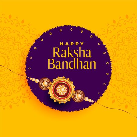 brother and sister rakhi festival of raksha bandhan backgroundのイラスト素材