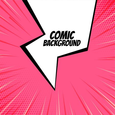 abstract flash comic expression with zoom linesのイラスト素材