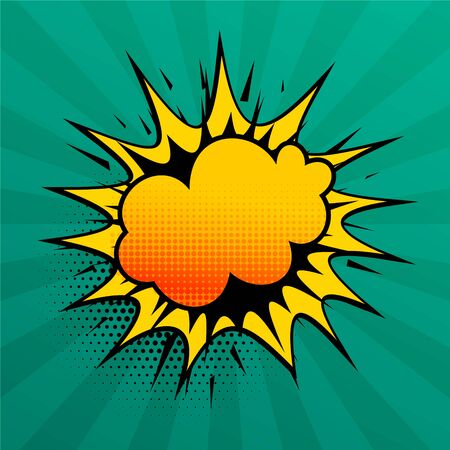 cloud burst comic style speech effect backgroundのイラスト素材