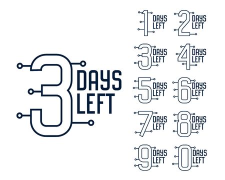 number of days left timer banner designのイラスト素材