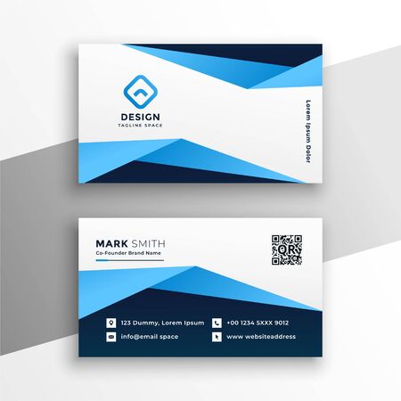 attractive business card design in blue colorのイラスト素材
