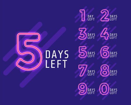 number of days left banner for marketingのイラスト素材