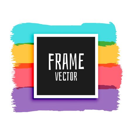 abstract colorful paint brush stroke background designのイラスト素材