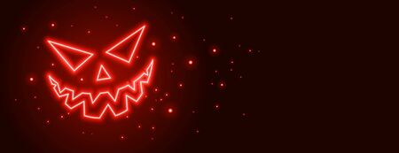 scary ghost laughing face halloween banner designのイラスト素材