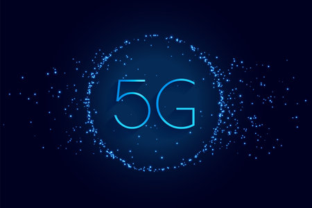 5th generation internet wireless technology digital background