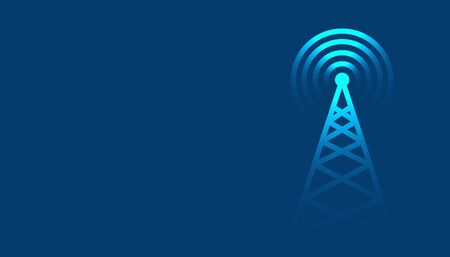 mobile tower transmission radar technology background designのイラスト素材