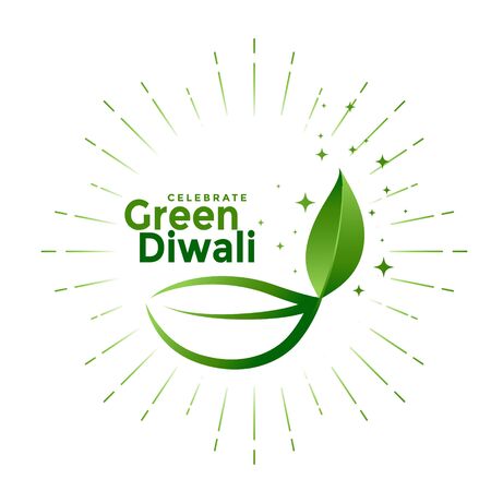 eco friendly green diwali creative diya design backgroundのイラスト素材
