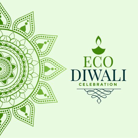 happy organic diwali festival greeting concept designのイラスト素材