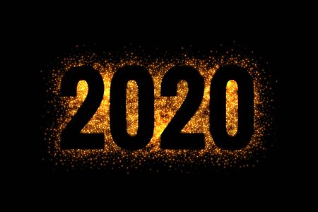 2020 new year in sparkle and glitter style background