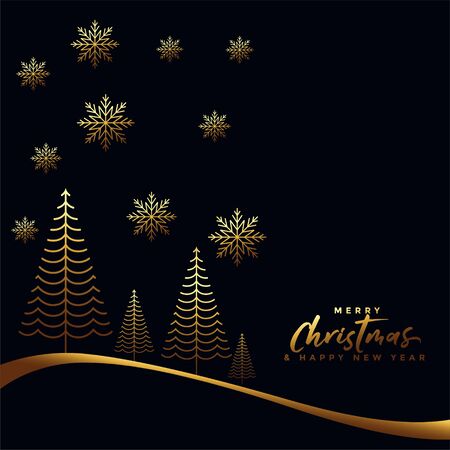 gold and black merry christmas backgroundのイラスト素材