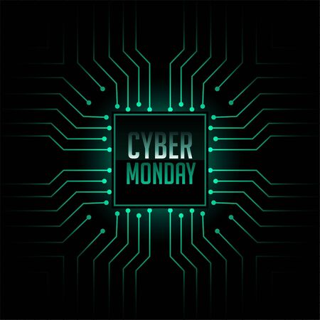 cyber monday technology circuit style background designのイラスト素材