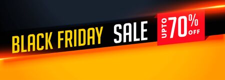 elegant black friday sale banner with offer details