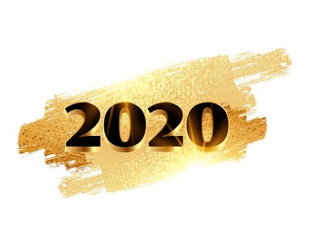 2020 new year golden shiny background design vectorのイラスト素材