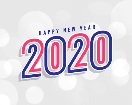 trendy 2020 new year background in stylish design