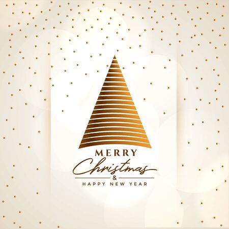 creative merry christmas tree greeting background designのイラスト素材