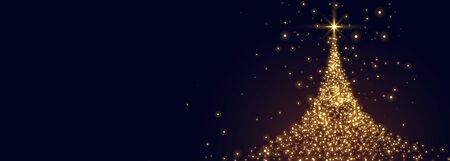 glowing christmas tree made with sparkles designのイラスト素材