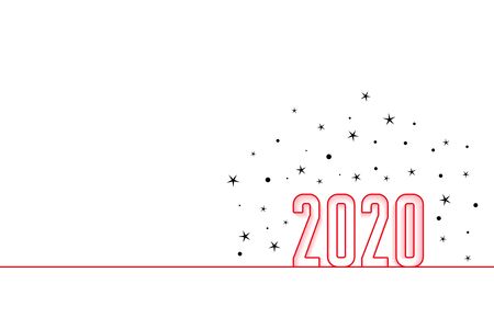 2020 happy new year minimal style background designのイラスト素材
