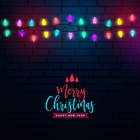 merry christmas colorful light decoration background designのイラスト素材