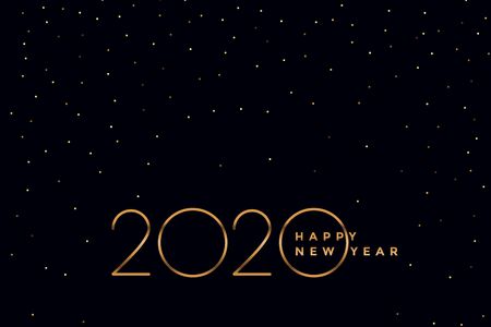 elegant black and gold 2020 new year backgroundのイラスト素材