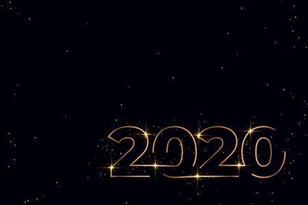 elegant black and gold new year banner design