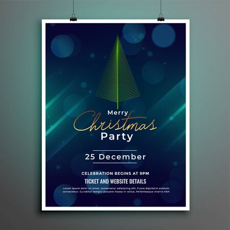 merry christmas festival flyer poster template designのイラスト素材
